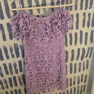 She and Sky - Lace off the shoulder dress